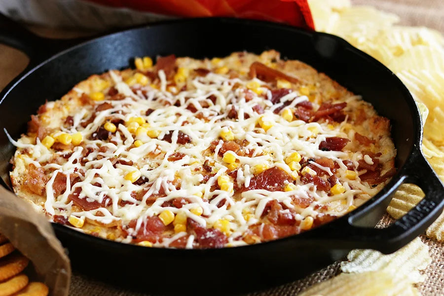Easy Cheesy Ranch Bacon Corn Dip