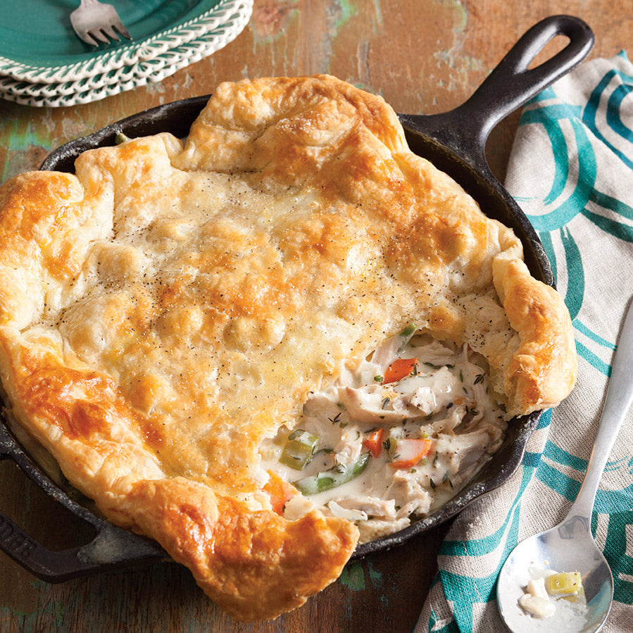Mouth Watering Cast Iron Chicken Pot Pie