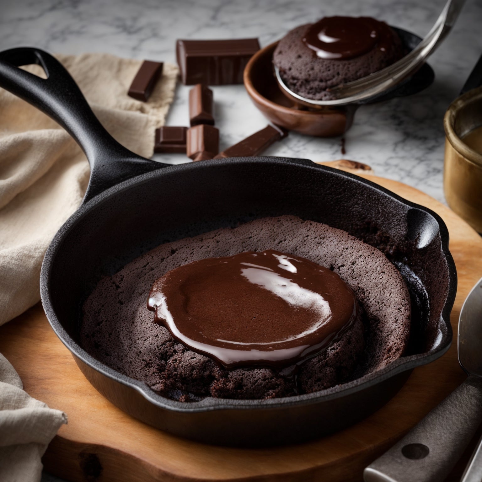 Easy Cast Iron Skillet Chocolate Lava Cake Recipe