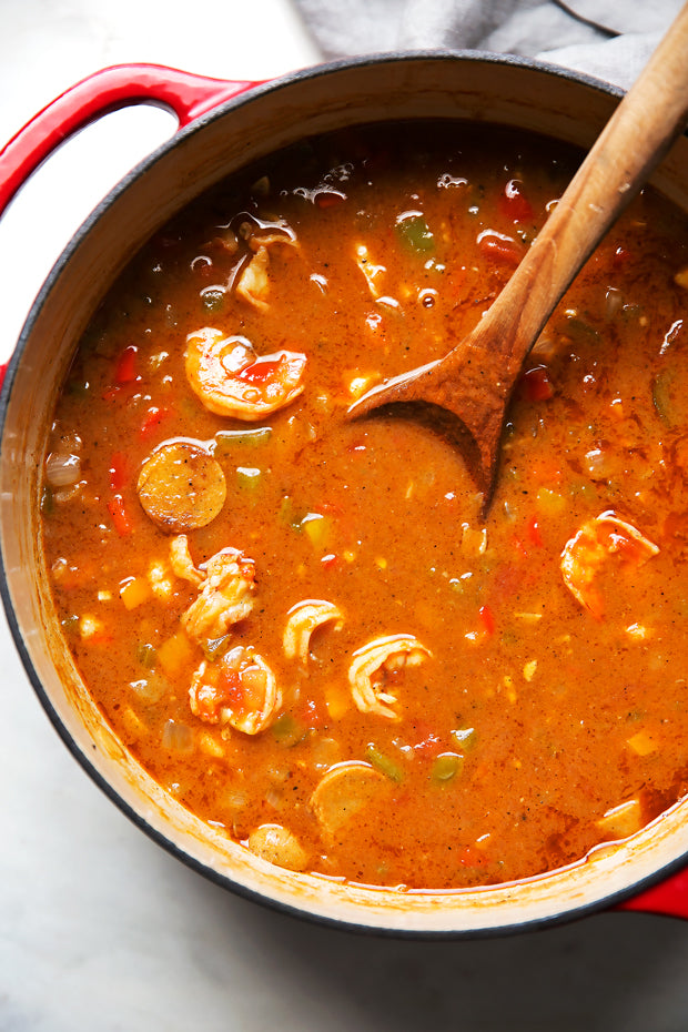 Savory Chicken, Sausage, and Shrimp Gumbo