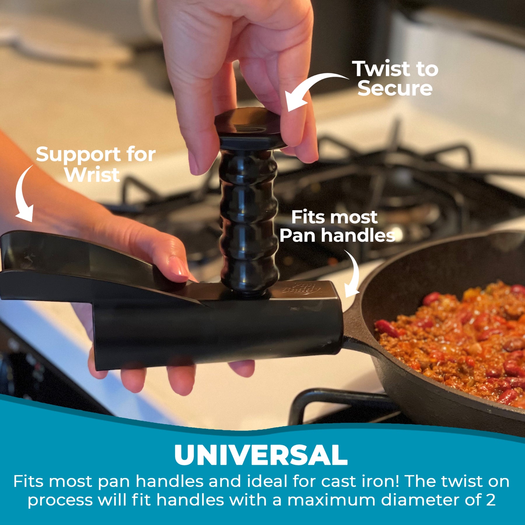 KitchInventions 2pack Pan Buddy Universal Wrist Support 